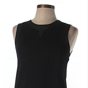 Black Silhouette Dress with sheer neckline detail